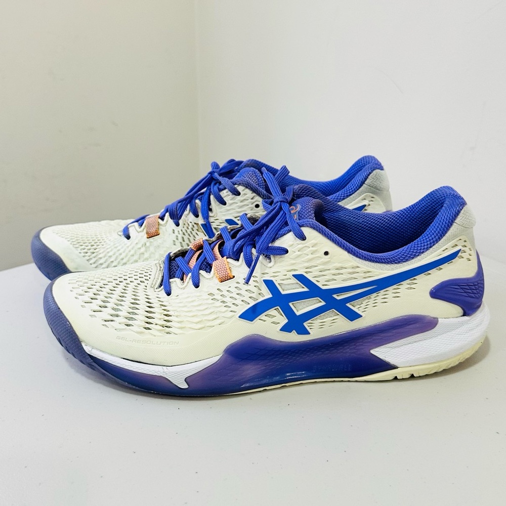 ASICS‎ Women's Gel-Resolution 9 Tennis Shoes White/Amethyst Size 11